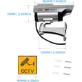 thumbnail image 5 of (plateado) Cámara domo de seguridad CCTV simulada falsa para vigilancia interior y exterior con una luz LED., 5 of 5