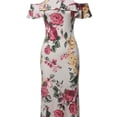 thumbnail image 3 of FashionOutfit Women's Beach Wedding Guest Floral Ruffle Sleeve Maxi Dress Made in USA, 3 of 3