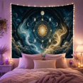 thumbnail image 2 of Cosmic Sun and Sacred Geometry Mandala in Starry Night Sky, Mystical Celestial for Space Lovers, Mystical Wall Art, Birthday Gift Tapestry Wall Hanging for Bedroom and Living Room, 2 of 7