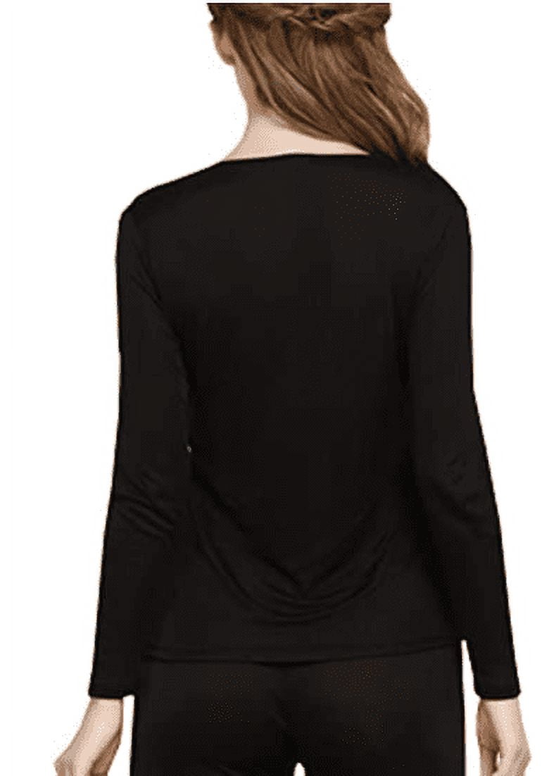 women's silk long underwear tops