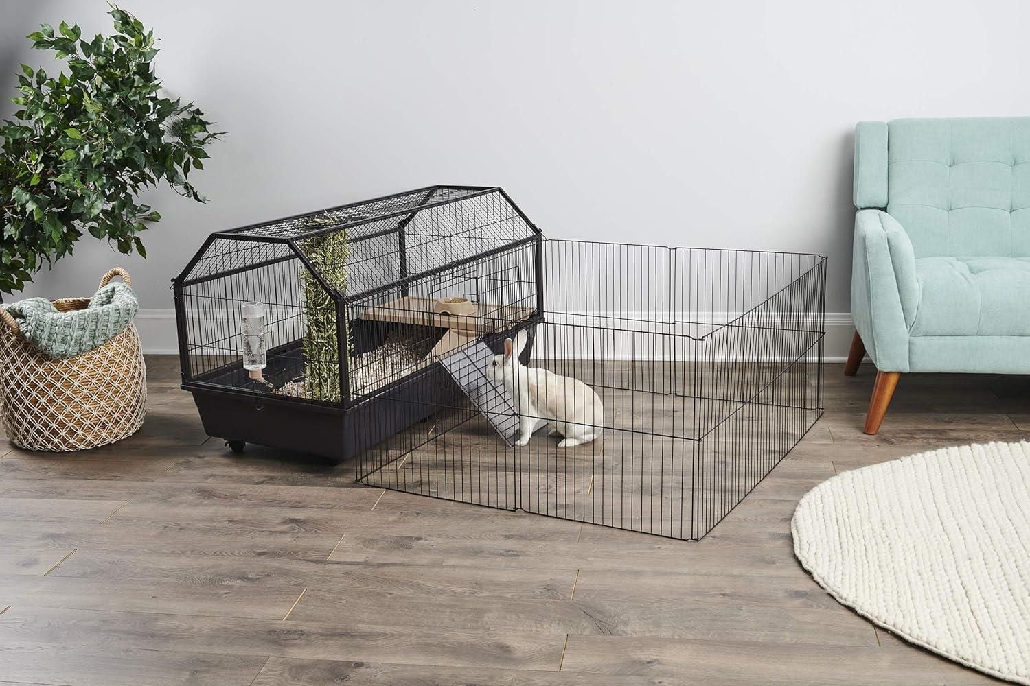 Oxbow Extra Large Habitat With Play Yard Black