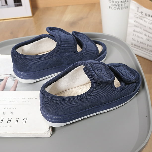 Sandalias diabéticas zapatos diabéticos ajustables para mujeres y hombres (46-47) azul