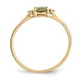 thumbnail image 2 of 10K Yellow Gold Polished Geniune Diamond & Peridot Birthstone Ring, 2 of 2
