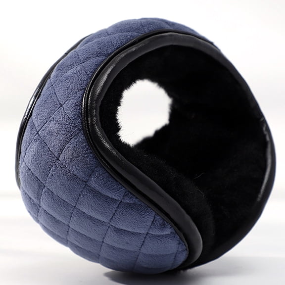 Unisex Foldable Ear Warmers Polar /kints Winter EarMuffs - Navy blue