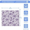 thumbnail image 4 of Purple Flowers Washcloth 12x12in Set, 4 Pack Absorbent Cotton Towel Square Kitchen Dishes Towels, Soft Cleaning Face Hand Towel Fast Drying, 4 of 7