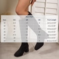 Tdxkok Women's Knee-High Boots,Solid Color Design with Mid-Height Block ...