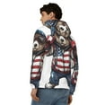 thumbnail image 4 of Honeii Patriotic Boxing Bear Art Print Hoodies for Men, Pullover & Full Zip, Breathable Zip up Hoodie, Sweatshirt-3X-Large, 4 of 5
