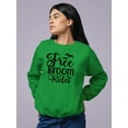 thumbnail image 2 of Free Broom Rides. Sweatshirt Women -Image by Shutterstock, Female 4X-Large, 2 of 4