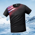 thumbnail image 4 of FRSASU Men's Activewear Sport Tee Shirt Quick Dry Athletic Running Gym Workout Golf Tennis Top Tee Red, 4 of 5