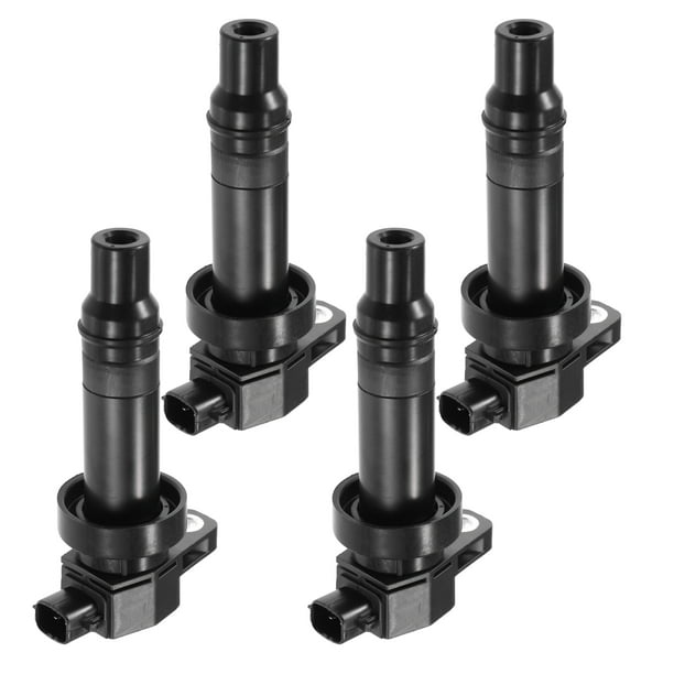 4 Uds Bobinas de Encendido Compatibles para Kia Soul L4 1.6L 10-11 Negro Unique Bargains