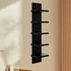 thumbnail image 1 of Estante de almacenamiento de pared de madera de 5 niveles, diseño vertical, accesorios, ahorro de espacio, instalación rápida, versátil, 18,3 x 14 x Negro, 1 of 8