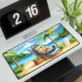 thumbnail image 3 of Scottish Fold Hello Summer Beach Theme with Sunglasses and Tropical Cocktail Desk Mat Full Keyboard Mouse Pad Cat Lover Kitten Owner Gifts Large Mousepad - 00009, 3 of 5