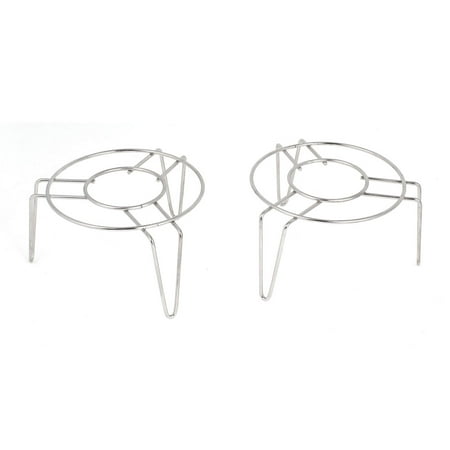 - Cookware 12cm x 7cm Stainless Steel 3 Legs Cooker Food Steam Rack 2 Pcs