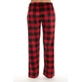 thumbnail image 3 of #followme Silky Fleece Buffalo Plaid Pajama Pants for Women (Red  Buffalo Plaid, Small), 3 of 3