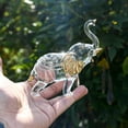 thumbnail image 4 of WYZCTTD Handcrafted Glass Elephant Statue，Elephant Figurines for Home Decor Holiday Party Crystal Gifts, 4 of 6