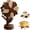 Walnut+Beech Wood, variant on Sunflower Wooden Trivets for Hot Dishes Set of 5 - Beech Wood Heat Resistant Trivet Mats for Hot Pots Pans Bowls Teapots, Foldable Flower Coasters with Tree Stand Holder, Housewarming Kitchen Gift