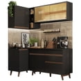 thumbnail image 1 of Madesa Gabinete de Cocina Integral Completa de Esquinero 262 cm Reims Negro 01, 1 of 8