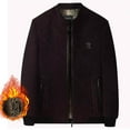 thumbnail image 4 of Winter Velvet Thickened Jacket for Men - Leopard Print Plush Lining, 4 of 5