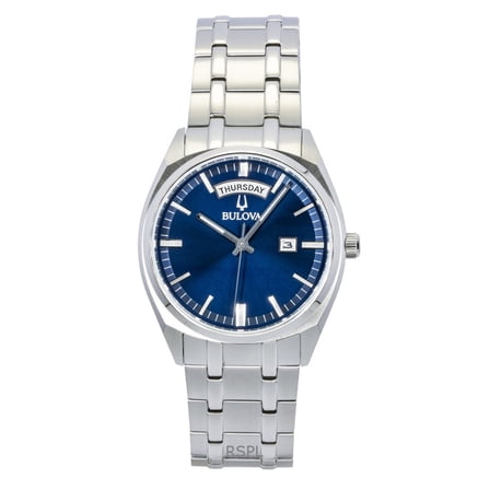 Bulova Surveyor Classic Stainless Steel Blue Dial Quartz 96C125 Men's Watch