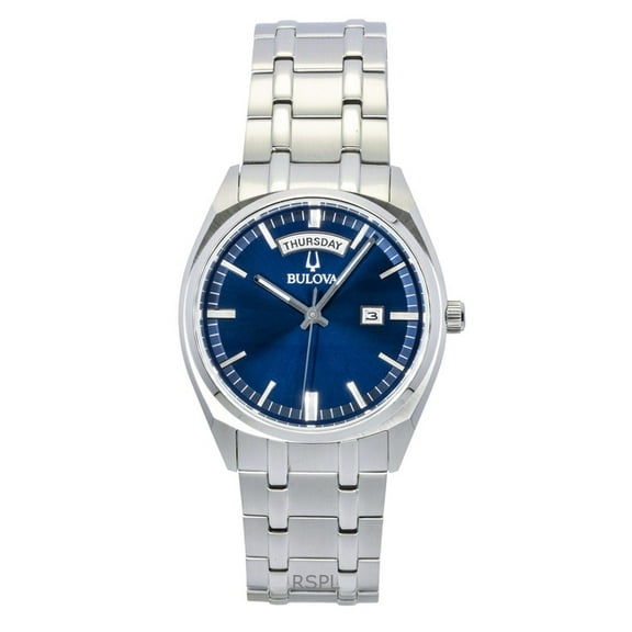 Bulova Surveyor Classic Stainless Steel Blue Dial Quartz 96C125 Men's Watch