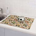 thumbnail image 6 of Sikiie Animal Truck Dish Drying Mat, Kitchen Counter Mat, Self Drying Mat for Kitchen Counter Dish Drying Pad ,for Dishes, Utensils, Pots and Pans（24" x 18"）, 6 of 7