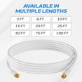 thumbnail image 7 of Cables Direct Online 15FT Black RG6 Coax Cable & 45-Mile Indoor Digital HDTV Antenna Combo – Flat Dual-Color VHF/UHF TV Antenna with F-Type Coax Extension for Satellite, Cable TV, Free Local Channels, 7 of 7