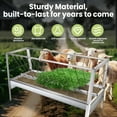 thumbnail image 4 of Sheep Feed Trough 88 Gallon, Galvanized Durable Livestock Feeder 59x19.6x33.4in, Great for Goats, Sheep in Outdoor Farms, 4 of 9