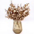 thumbnail image 2 of Artificial Golden Plants for Christmas Decor, Plastic Grass Faux Shrubs Fake Leaves Simulation Bushes for Indoor/Outdoor Decor, Table Centerpieces, Planter Filler -Gold Eucalyptus 2 Pack, 2 of 15