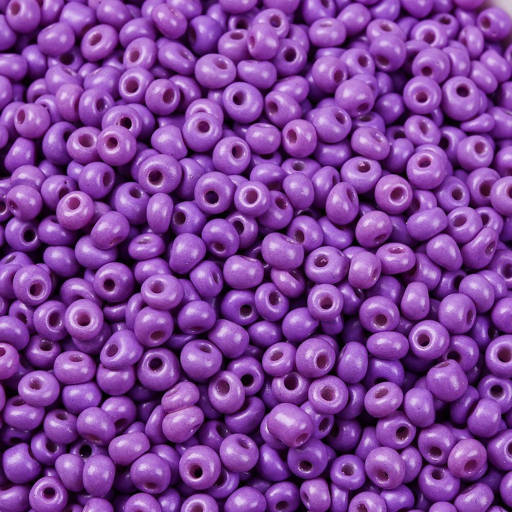 1pound 8/0 Baking Paint Glass Seed Beads Round Hole Teardrop Dark Orchid 3x2mm Hole: 1mm about 18750pcs/pound
