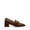 BROWN-PU, variant on DREAM PAIRS Loafers with Heels for Women Leather Chunky Loafer Shoes Penny Casual