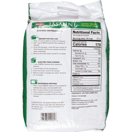 IBERIA JASMINE LONG GRAIN FRAGRANT RICE, 18 LB