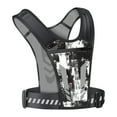 thumbnail image 1 of jinwen Gilet de Course Sac de Poitrine Support de Téléphone Réfléchissant pour Jogging Exercice Escalade Noir Blanc, 1 of 9