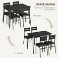thumbnail image 6 of Juiluna Dining Table for 4, Small Table and Chairs Set of 4, Square Dinette Set for 4, Dinner Table Set, 5 Piece Kitchen & Dining Room Sets for Small Space, Apartment, Black/Vintage/Grey, 6 of 9
