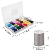 SINGER Polyester Sewing Thread Set - 30 Assorted Colors, 50 Yards per Thread Spool, Sewing Kit Includes 5 Large Eye Hand Needles, 1 Needle Threader, Suitable for Hand and Machine Sewing
