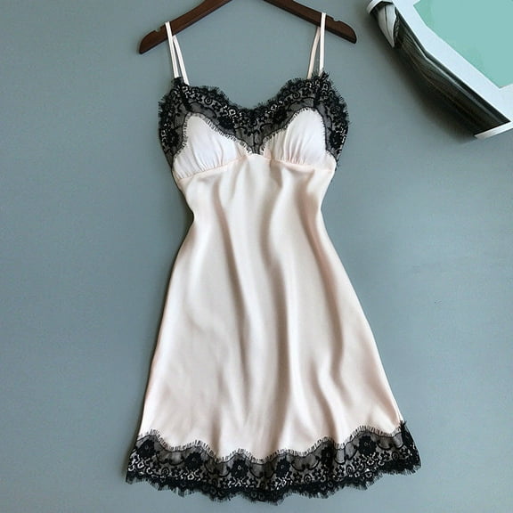 JINMGG Womens Plus Size Clearance $5 Women Lace Lingerie Nightwear Underwear Robe Babydoll Sleepwear Dress White L