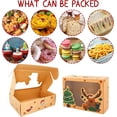thumbnail image 3 of Tuonito 12 pack Christmas Cookie Boxes with Window,Christmas Treat Boxes Holiday Candy Boxes for Gift Giving,8.66in x 5.9in x 2.75in, 3 of 7