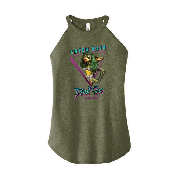 Gremlins - Dapper Gremlin - Green Hair Don't Care - Juniors High Neck Tank Top
