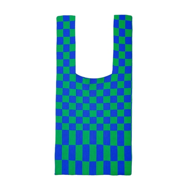 Esquirla Sac Tissé Décontracté Mode Sac à Main Femme Sac d'Été de Plage Cabas Bleu Vert