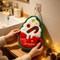 thumbnail image 5 of OAVQHLG3B Christmas Hand Towels with Hanging Loop Soft Santa Dishtowels Xmas Hanging Washcloths Christmas Holiday Bathroom Kitchen Dish Towels Set for Drying Cleaning Cooking, 5 of 8