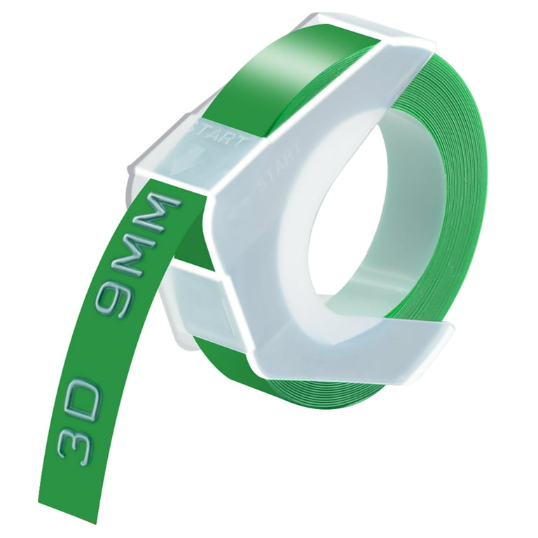 Aymo labels compatible Dymo Omega, 9mm x 3m green