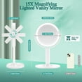 thumbnail image 6 of BBeauty Planet Lighted Makeup Mirror, 20X/1X Magnification, Double-Sided, Touch Switch, 3-Color Light, 8.8-Inch, 6 of 9