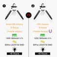 thumbnail image 3 of Wweixi 1/2/3/5 Rechargeable Solar LED Light Portable And Energy-Saving Camping Light Led Solar Waterproof Long Battery Life Outdoor Use SolarPowered SolarPowered 1 Pc, 3 of 6