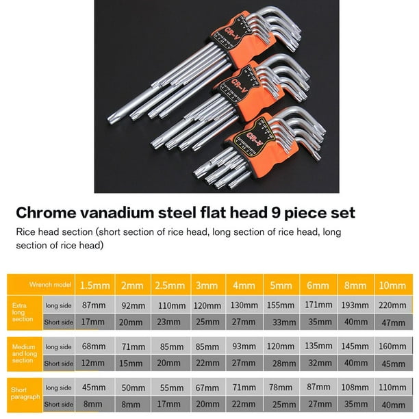 Cle Allen tete 0.7mm - bras 67mm en acier chrome vanadium