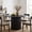 Black, variant on Fnova 47" Round Dining Table for 6 People, Modern Farmhouse Kitchen Table with Sturdy Pedestal Base, Wood Dining Room Table for Dining Room, Kitchen