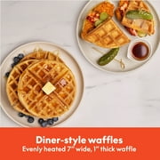 bella Flip-n-Store Belgian Waffle Maker with EverGood™ Ceramic Nonstick Coating, Power Indicator Light & Cool-Touch Handle, Oatmilk
