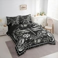 thumbnail image 3 of Homewish Flying Dragonfly Bedding Comforter Set 7-Piece for Teenagers Female Men Women,Bohemian Floral Flowers King Bedding Sets,Galaxy Universe Stars Print Ultra Soft Bed Sheets, 3 of 8