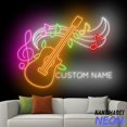 thumbnail image 2 of Handmadetneonsign Guitar Neon Sign, Guitar Name Led Sign, Guitar Music Note Room Wall Art 94770, 2 of 5