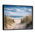 thumbnail image 2 of Designart "Calm Path To Dune Beach I" Nautical & Beach Floater Framed Canvas Art Print, 2 of 7
