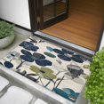 thumbnail image 5 of 2x3 Door Mat Rug, Navy Blue Green Floral Non-Skid Rubber Backing Large Rectangle Rugs - Living Room Bedroom Home Office, Vintage Botanical Leaves Indoor Floor Mat Carpets Washable Rug, 5 of 9