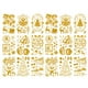 thumbnail image 1 of Juego de 2 pegatinas para ventanas eléctricas navideñas silenciosas con chispas doradas, decoraciones navideñas de vidrio, pegatinas de pared con polvo dorado, 1 of 5
